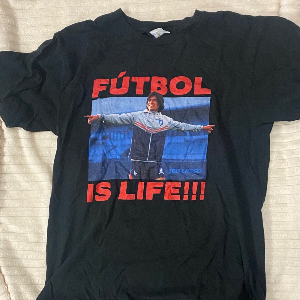 Black 'Fútbol is Life' Graphic T-Shirt